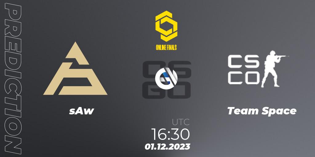 sAw - Team Space: прогноз. 01.12.23, CS2 (CS:GO), CCT Online Finals #5
