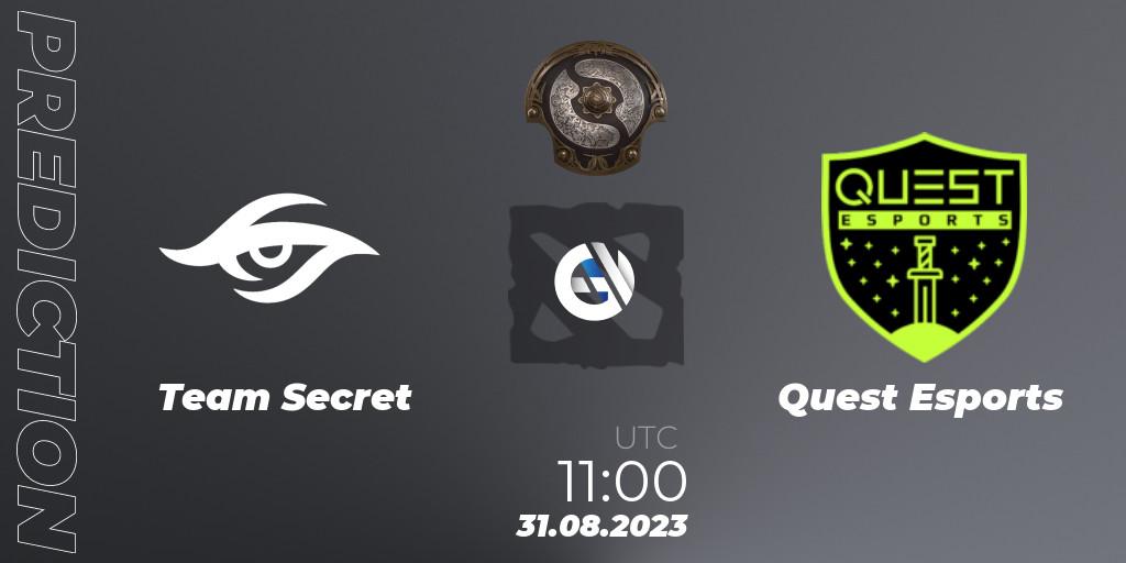 Team Secret - PSG Quest: прогноз. 31.08.2023 at 11:00, Dota 2, The International 2023 - Western Europe Qualifier