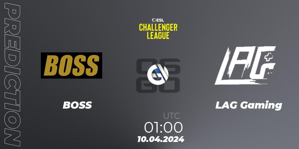 BOSS - LAG Gaming: прогноз. 10.04.2024 at 01:00, Counter-Strike (CS2), ESL Challenger League Season 47: North America