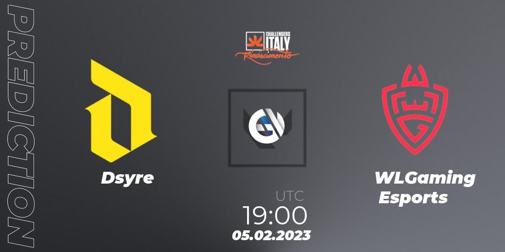 Dsyre - WLGaming Esports: прогноз. 05.02.23, VALORANT, VALORANT Challengers 2023 Italy: Rinascimento Split 1