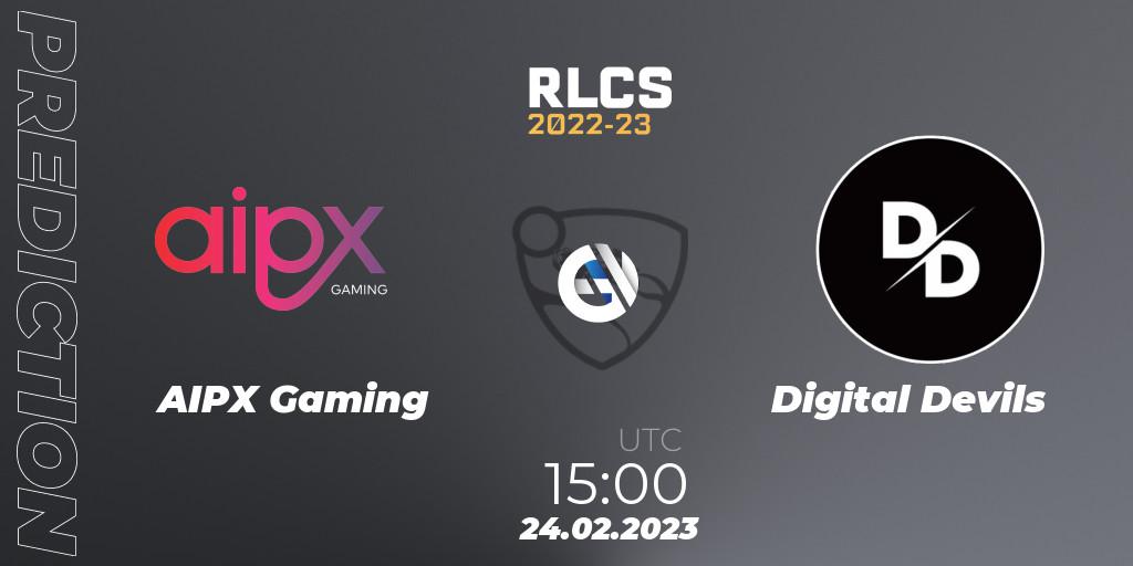 AIPX Gaming - Digital Devils: прогноз. 24.02.2023 at 15:00, Rocket League, RLCS 2022-23 - Winter: Sub-Saharan Africa Regional 3 - Winter Invitational