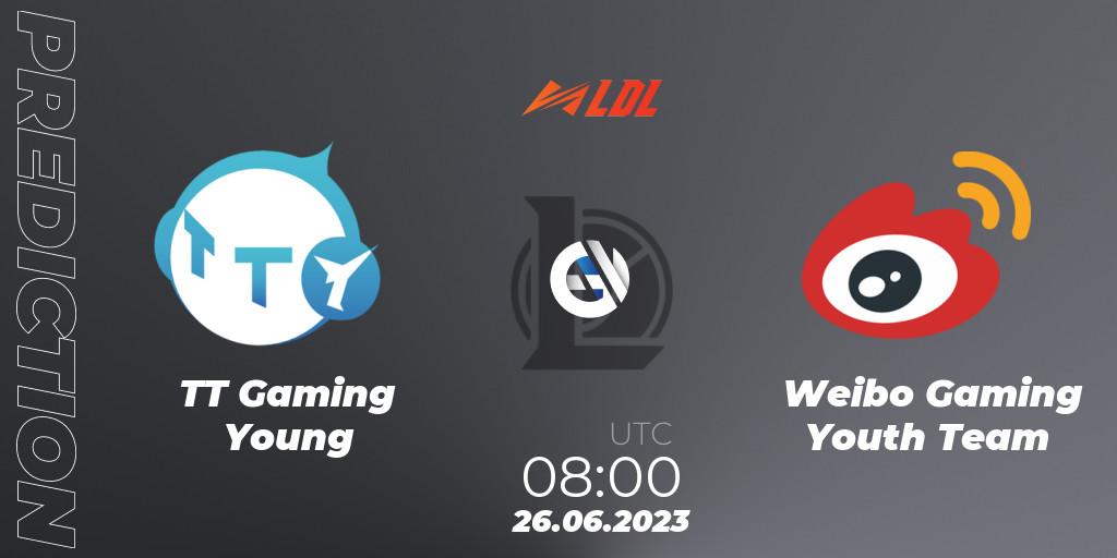 TT Gaming Young - Weibo Gaming Youth Team: прогноз. 26.06.2023 at 08:55, LoL, LDL 2023 - Regular Season - Stage 3