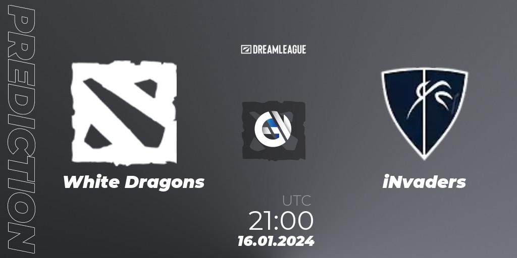 White Dragons - iNvaders: прогноз. 16.01.2024 at 21:00, Dota 2, DreamLeague Season 22: South America Closed Qualifier