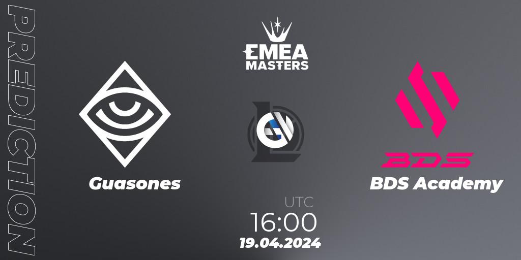 Guasones - BDS Academy: прогноз. 19.04.2024 at 16:00, LoL, EMEA Masters Spring 2024 - Group Stage