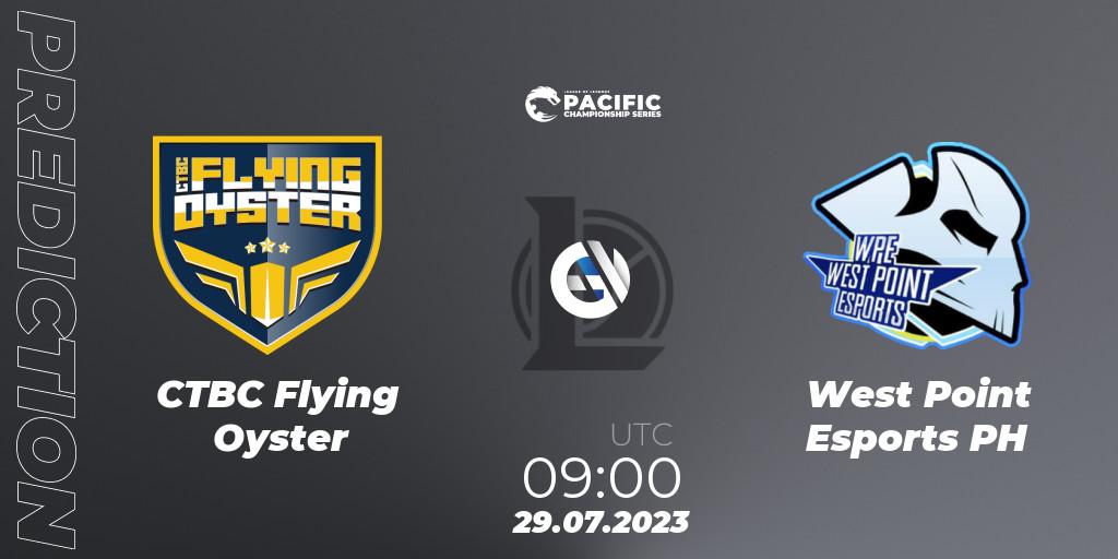 CTBC Flying Oyster - West Point Esports PH: прогноз. 29.07.2023 at 09:00, LoL, PACIFIC Championship series Group Stage