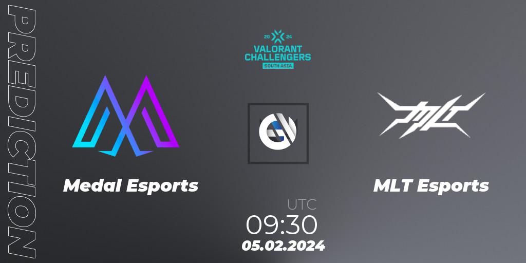 Medal Esports - MLT Esports: прогноз. 05.02.2024 at 09:30, VALORANT, VALORANT Challengers 2024: South Asia Split 1 - Cup 1