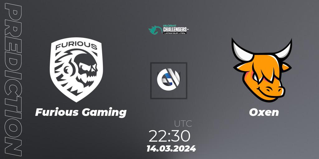 Furious Gaming - Oxen: прогноз. 14.03.2024 at 22:30, VALORANT, VALORANT Challengers 2024: LAS Split 1