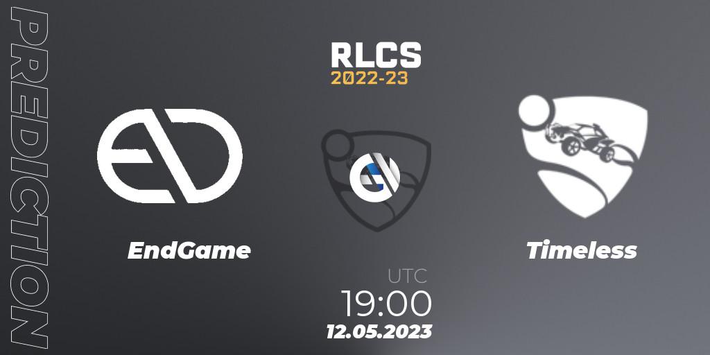 EndGame - Timeless: прогноз. 12.05.2023 at 19:00, Rocket League, RLCS 2022-23 - Spring: South America Regional 1 - Spring Open