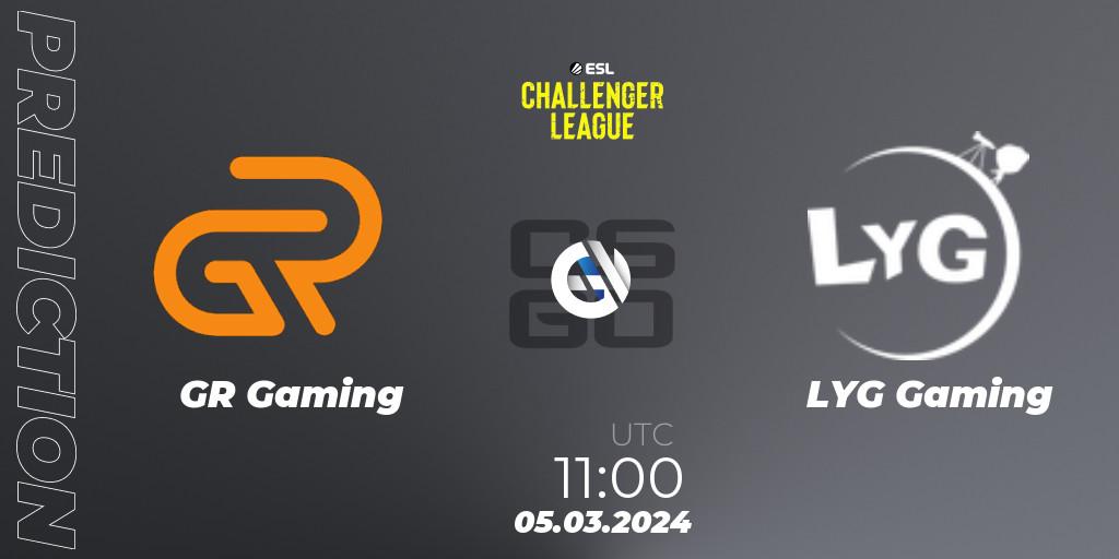 GR Gaming - LYG Gaming: прогноз. 05.03.24, CS2 (CS:GO), ESL Challenger League Season 47: Asia