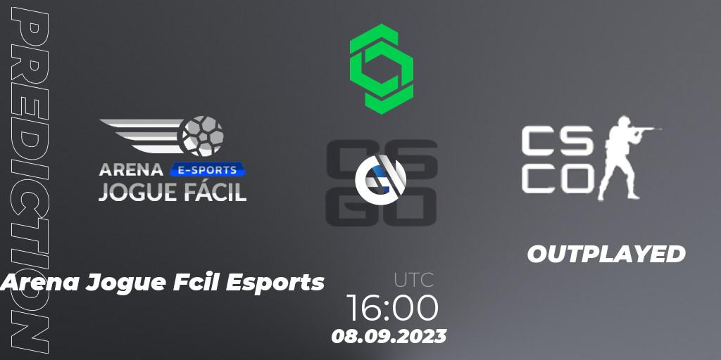  Arena Jogue Fácil Esports - OUTPLAYED: прогноз. 08.09.2023 at 16:00, Counter-Strike (CS2), CCT South America Series #11: Closed Qualifier
