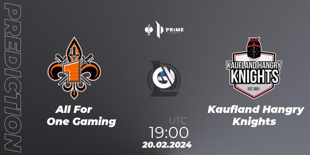 All For One Gaming - Kaufland Hangry Knights: прогноз. 20.02.24, LoL, Prime League 2nd Division