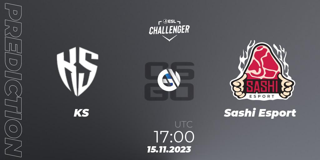 KS - Sashi Esport: прогноз. 15.11.2023 at 17:00, Counter-Strike (CS2), ESL Challenger at DreamHack Atlanta 2023: European Open Qualifier