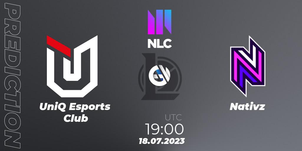 UniQ Esports Club - Nativz: прогноз. 18.07.23, LoL, NLC Summer 2023 - Group Stage