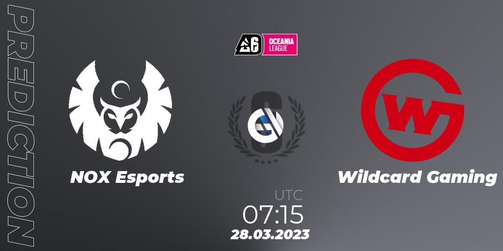 NOX Esports - Wildcard Gaming: прогноз. 28.03.23, Rainbow Six, Oceania League 2023 - Stage 1