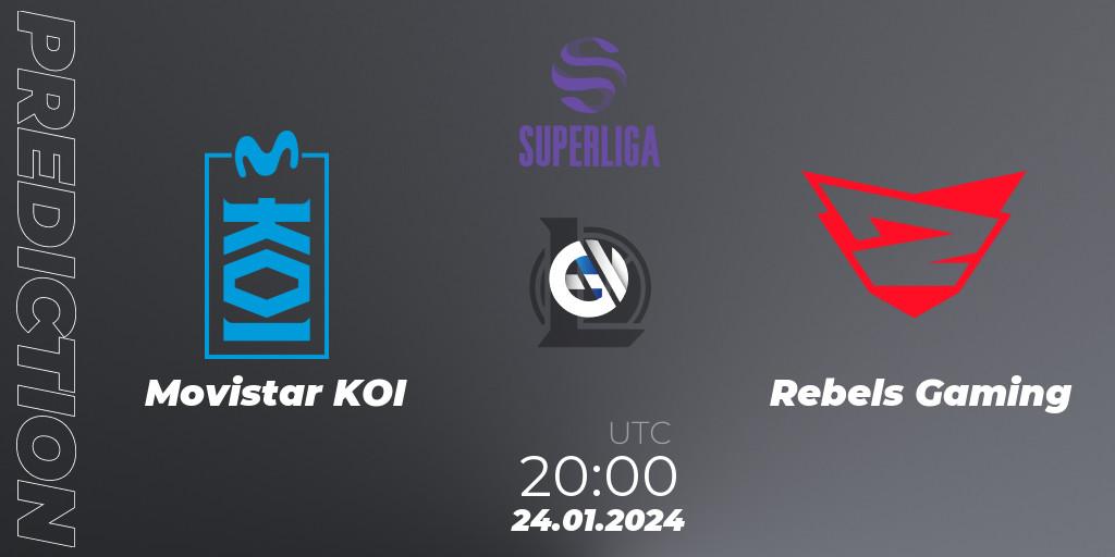 Movistar KOI - Rebels Gaming: прогноз. 24.01.2024 at 20:00, LoL, Superliga Spring 2024 - Group Stage