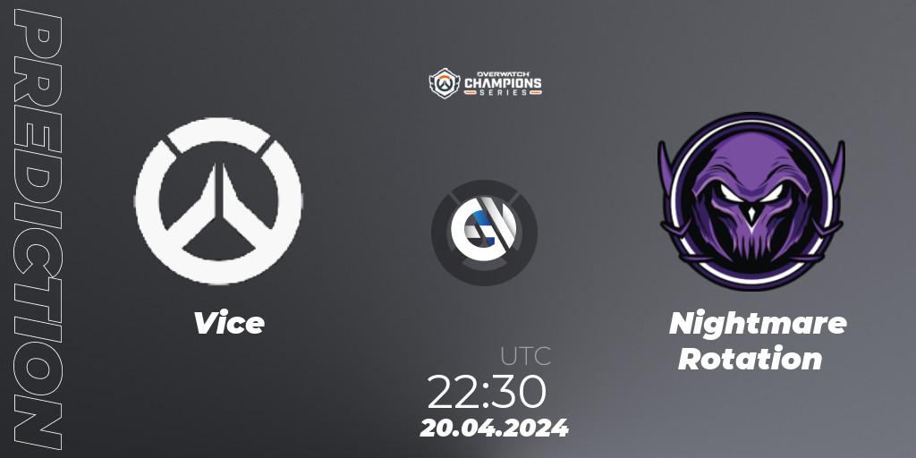 Vice - Nightmare Rotation: прогноз. 20.04.24, Overwatch, Overwatch Champions Series 2024 - North America Stage 2 Group Stage