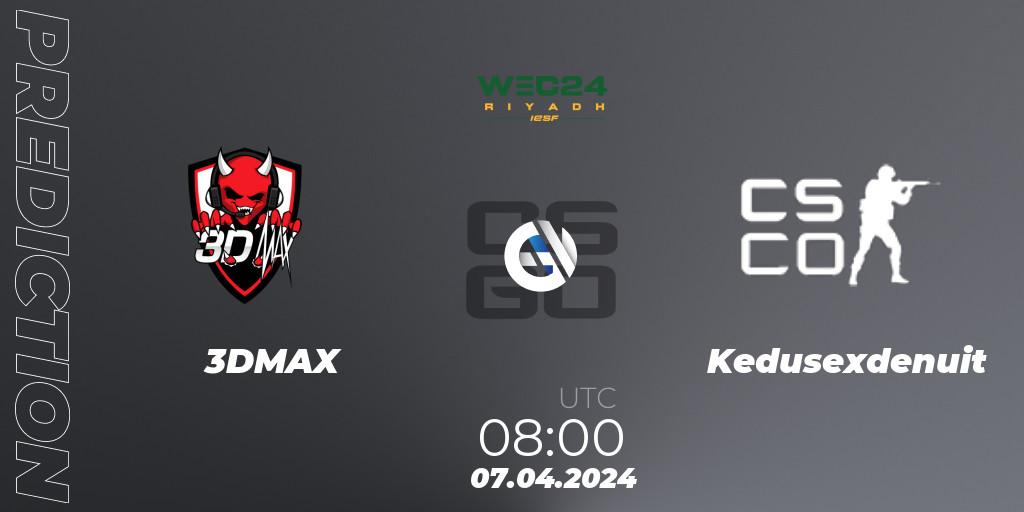 3DMAX - Kedusexdenuit: прогноз. 07.04.2024 at 08:00, Counter-Strike (CS2), IESF World Esports Championship 2024: French Qualifier