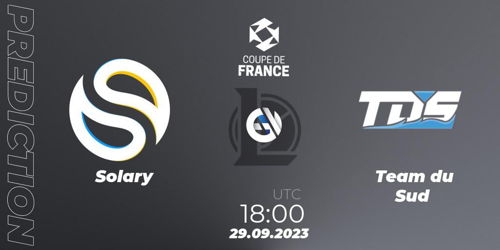 Solary - Team du Sud: прогноз. 29.09.2023 at 15:30, LoL, Coupe de France 2023