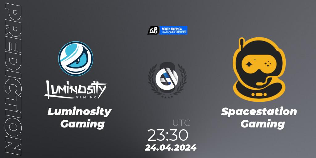 Luminosity Gaming - Spacestation Gaming: прогноз. 24.04.24, Rainbow Six, North America League 2024 - Stage 1: Last Chance Qualifier