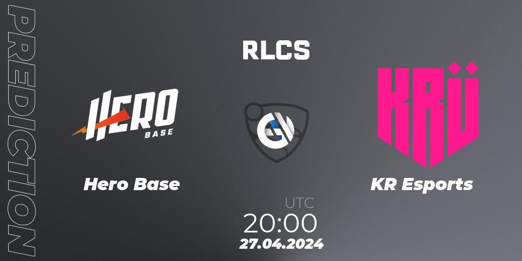 Hero Base - KRÜ Esports: прогноз. 27.04.2024 at 20:00, Rocket League, RLCS 2024 - Major 2: SAM Open Qualifier 4