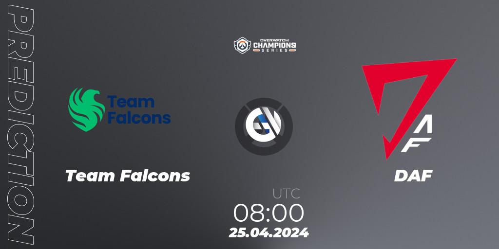 Team Falcons - DAF: прогноз. 25.04.2024 at 06:00, Overwatch, Overwatch Champions Series 2024 - Asia Stage 1 Main Event