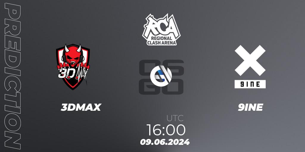 3DMAX - 9INE: прогноз. 09.06.2024 at 16:00, Counter-Strike (CS2), Regional Clash Arena Europe
