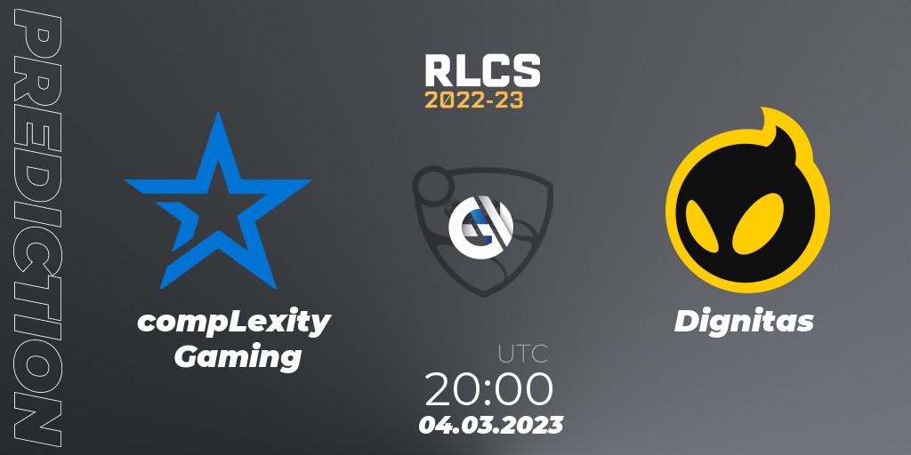 compLexity Gaming - Dignitas: прогноз. 04.03.2023 at 20:20, Rocket League, RLCS 2022-23 - Winter: North America Regional 3 - Winter Invitational