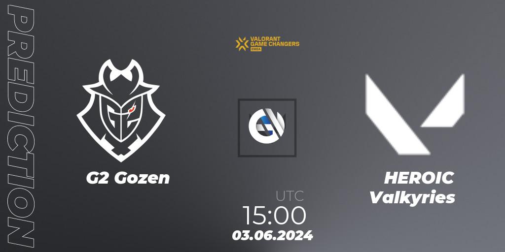G2 Gozen - HEROIC Valkyries: прогноз. 03.06.2024 at 15:00, VALORANT, VCT 2024: Game Changers EMEA Stage 2