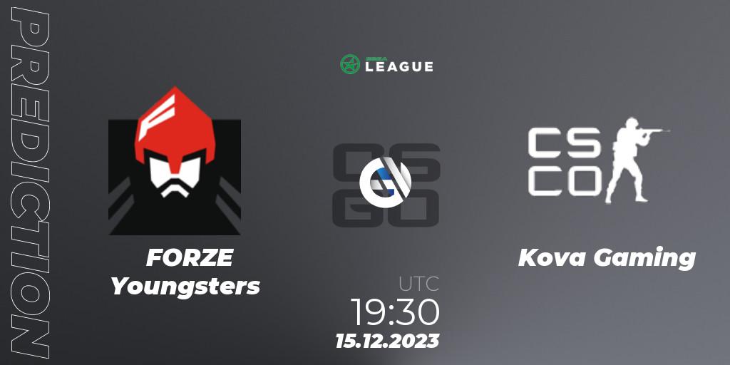 FORZE Youngsters - Kova Gaming: прогноз. 15.12.2023 at 19:30, Counter-Strike (CS2), ESEA Season 47: Intermediate Division - Europe