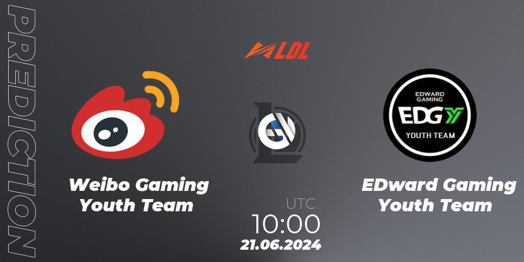 Weibo Gaming Youth Team - EDward Gaming Youth Team: прогноз. 21.06.2024 at 10:00, LoL, LDL 2024 - Stage 3