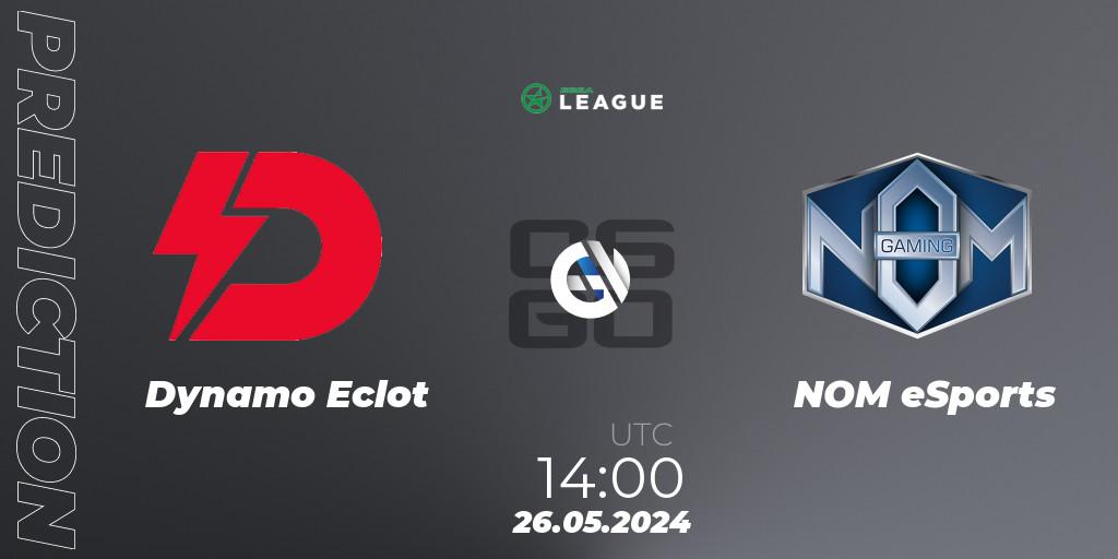 Dynamo Eclot - NOM eSports: прогноз. 26.05.2024 at 14:00, Counter-Strike (CS2), ESEA Season 49: Advanced Division - Europe