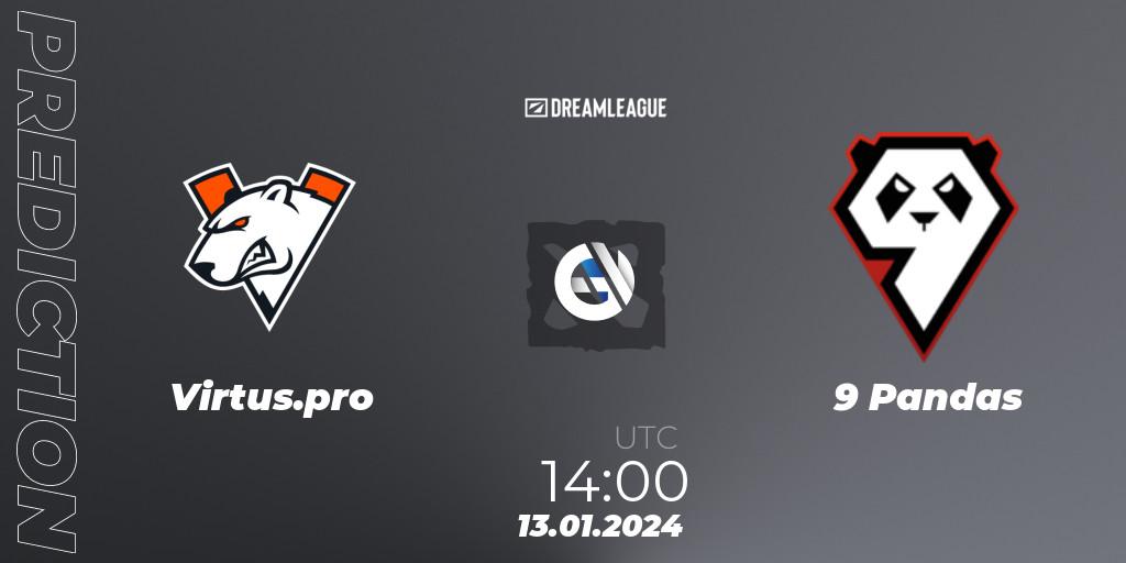 Virtus.pro - 9 Pandas: прогноз. 13.01.24, Dota 2, DreamLeague Season 22: Eastern Europe Closed Qualifier
