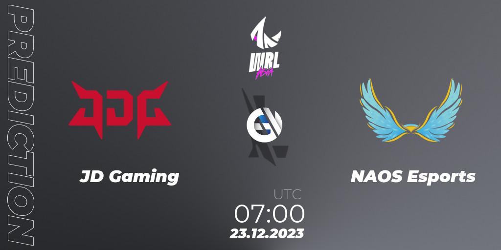 JD Gaming - NAOS Esports: прогноз. 23.12.23, Wild Rift, WRL Asia 2023 - Season 2 - Regular Season