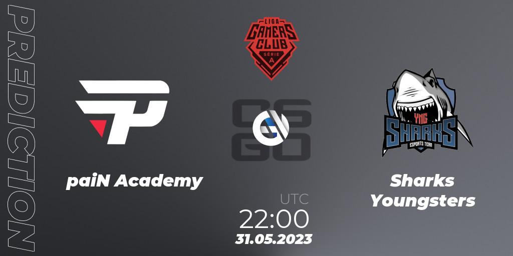 paiN Academy - Sharks Youngsters: прогноз. 31.05.2023 at 22:00, Counter-Strike (CS2), Gamers Club Liga Série A: May 2023