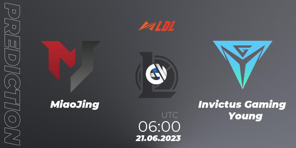 MiaoJing - Invictus Gaming Young: прогноз. 21.06.2023 at 06:00, LoL, LDL 2023 - Regular Season - Stage 3