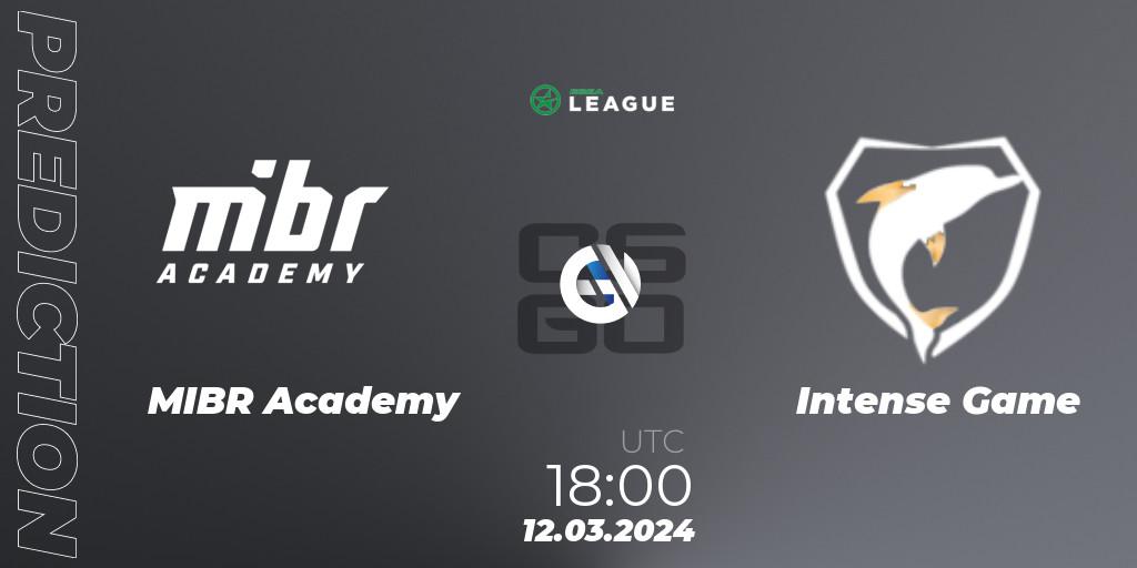 MIBR Academy - Intense Game: прогноз. 12.03.2024 at 18:00, Counter-Strike (CS2), ESEA Season 48: Open Division - South America