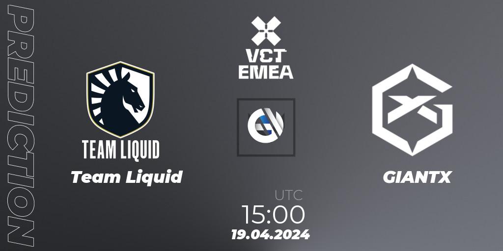 Team Liquid - GIANTX: прогноз. 19.04.24, VALORANT, VALORANT Champions Tour 2024: EMEA League - Stage 1 - Group Stage