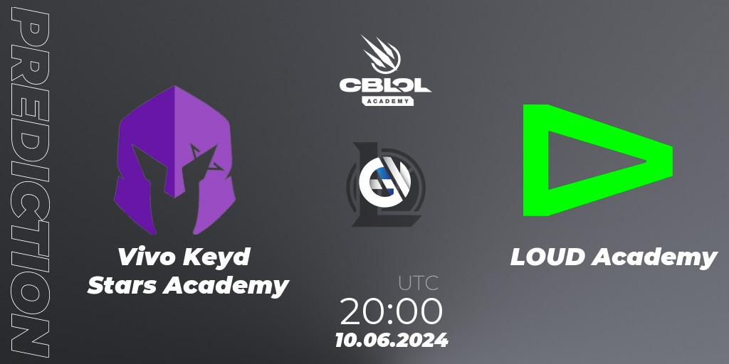 Vivo Keyd Stars Academy - LOUD Academy: прогноз. 10.06.2024 at 20:00, LoL, CBLOL Academy 2024