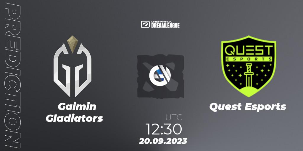 Gaimin Gladiators - PSG Quest: прогноз. 21.09.2023 at 09:55, Dota 2, DreamLeague Season 21