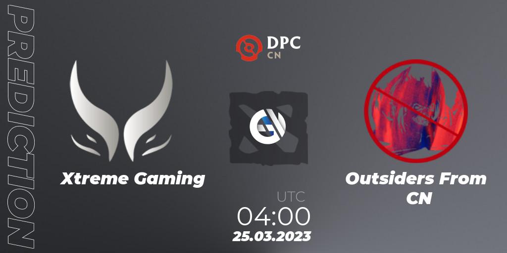 Xtreme Gaming - Outsiders From CN: прогноз. 25.03.23, Dota 2, DPC 2023 Tour 2: China Division I (Upper)