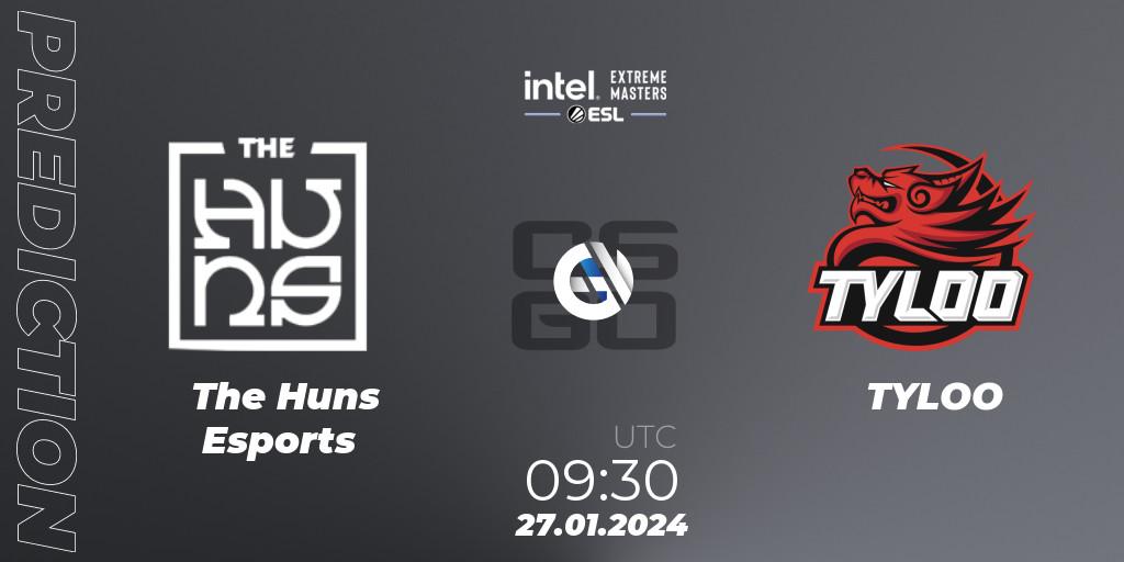 The Huns Esports - TYLOO: прогноз. 27.01.2024 at 09:30, Counter-Strike (CS2), Intel Extreme Masters China 2024: Asian Closed Qualifier