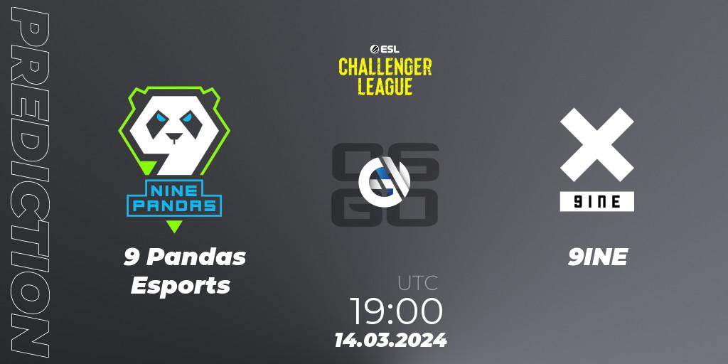 9 Pandas Esports - 9INE: прогноз. 03.04.24, CS2 (CS:GO), ESL Challenger League Season 47: Europe