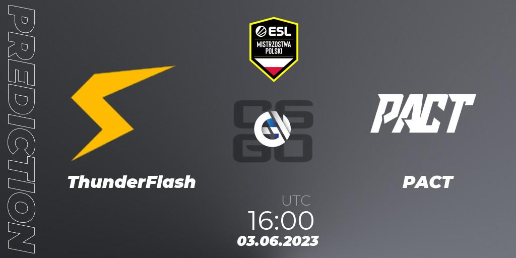 ThunderFlash - PACT: прогноз. 03.06.23, CS2 (CS:GO), ESL Mistrzostwa Polski Spring 2023