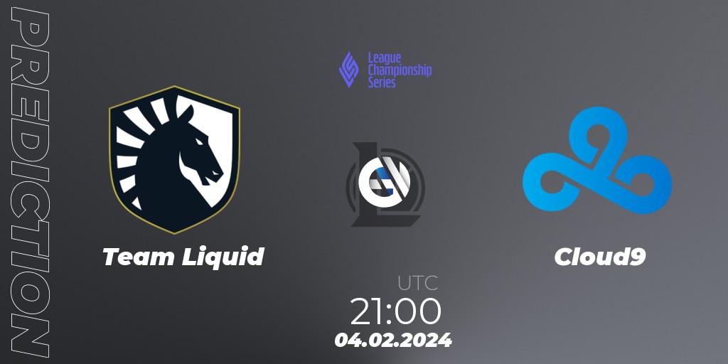 Team Liquid - Cloud9: прогноз. 04.02.2024 at 22:00, LoL, LCS Spring 2024 - Group Stage