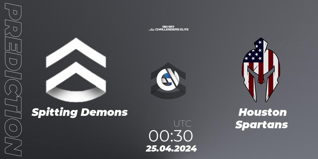 Spitting Demons - Houston Spartans: прогноз. 24.04.2024 at 23:30, Call of Duty, Call of Duty Challengers 2024 - Elite 2: NA