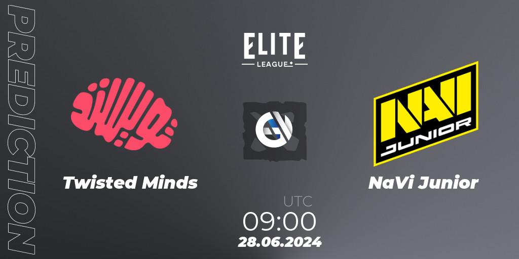 Twisted Minds - NaVi Junior: прогноз. 28.06.2024 at 10:20, Dota 2, Elite League Season 2: Western Europe Closed Qualifier