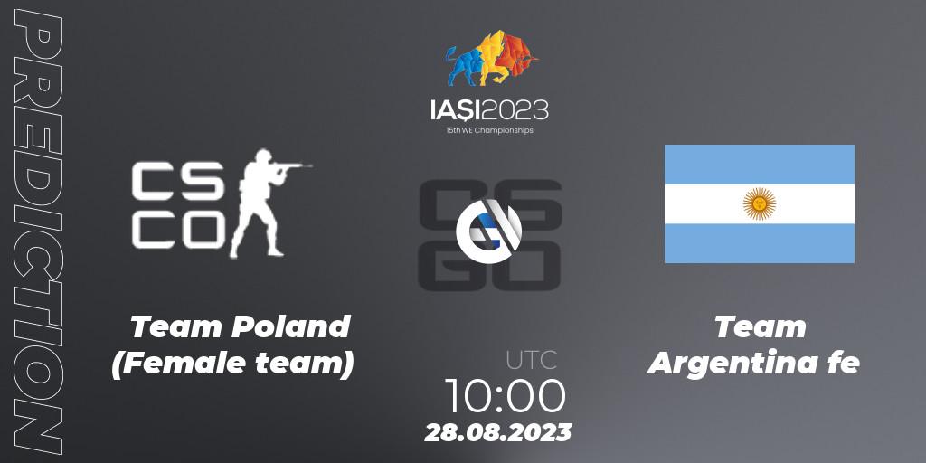 Team Poland (Female team) - Team Argentina fe: прогноз. 28.08.2023 at 10:00, Counter-Strike (CS2), IESF Female World Esports Championship 2023