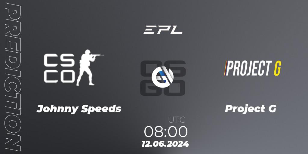 Johnny Speeds - Project G: прогноз. 12.06.2024 at 08:00, Counter-Strike (CS2), European Pro League Season 18: Division 2
