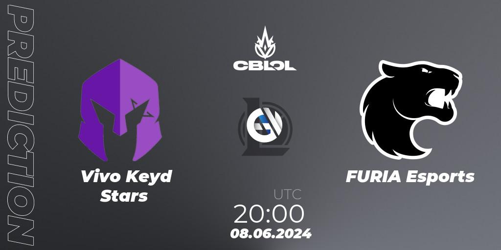 Vivo Keyd Stars - FURIA Esports: прогноз. 08.06.2024 at 20:00, LoL, CBLOL Split 2 2024 - Group Stage