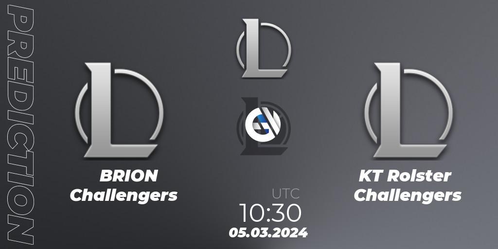 BRION Challengers - KT Rolster Challengers: прогноз. 05.03.24, LoL, LCK Challengers League 2024 Spring - Group Stage